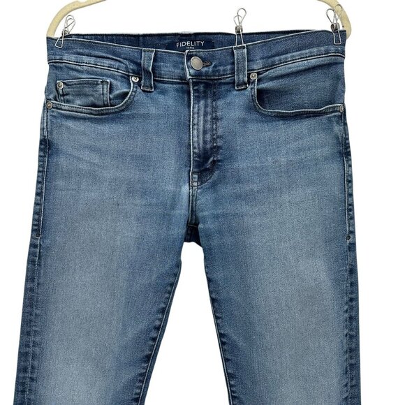 Fidelity Denim Mens 31 Jeans Torino Jaguar Distressed Denim Slim Fit Jeans - Picture 2 of 11